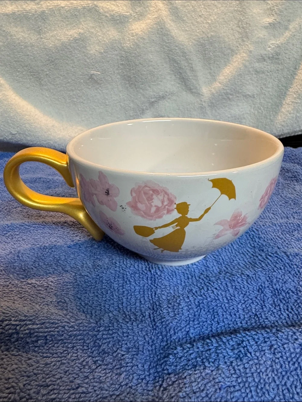 Disneys A Spoonful of Sugar White Ceramic Mary Poppins Mug 16oz